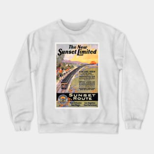 The New Sunset Limited Vintage Poster 1924 Crewneck Sweatshirt